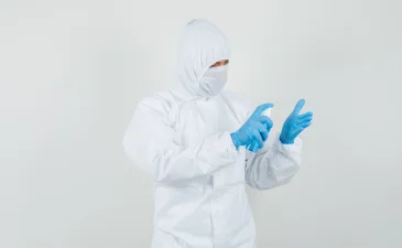 male doctor protective suit